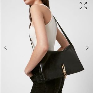 Never Used Black Leather All Saints Shoulder Bag
